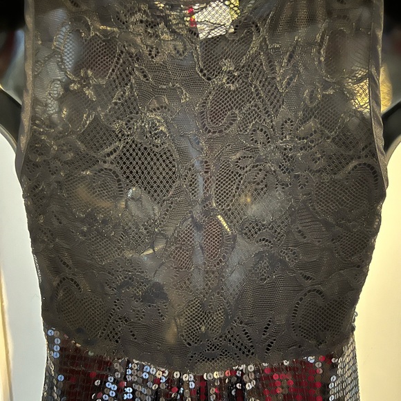Wild Cat Black Sequin & Lace Mini Dress – Size M - Picture 2 of 4